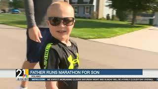 Poland father runs first full-marathon for son battling leukemia