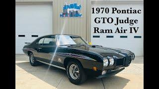1970 Pontiac GTO Judge Ram Air IV - Rarest GTO Judge in Starlight Black Muscle Car