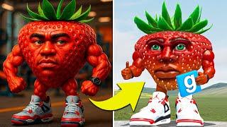 I MADE 3D STRAWBERRY RY RY RY FROM ITALIAN BRAINROT FAMILY ANIMALS MEMES in Garry's Mod!