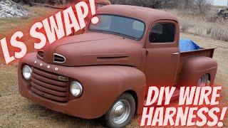 1949 Ford F1 Pickup! Wiring the LS Engine Swap and Diagnosing Fuel Issues!