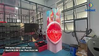 Canbest FIW Series P1.86 0.96x2.4m Indoor Cable-less Church Full Color Wall mounted Led Fixed Screen