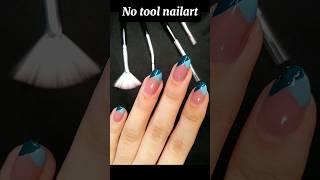 Notool nail art design @NeelsNailArt #notoolnailart #notools #blue #easy #nailart #nail #easynail