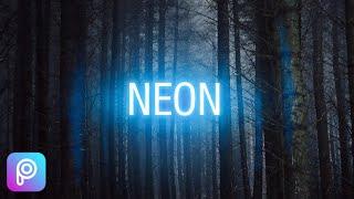 Neon Text Effect PicsArt Tutorial