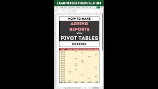 Create Aging Analysis Reports in Excel with Pivot Table, VLOOKUP & IF Functions: Free Excel Template