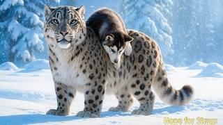 A Snow Leopard's Silent Plea: The Husky Puppy She Refused to Leave Behind