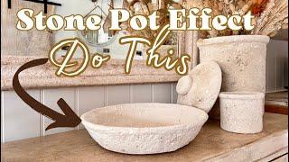 DIY Faux Stone Effect ~ Thrift Store Makeovers