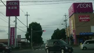 兵庫県三木市緑が丘駅北の道を北に走り、イオンとジョウシンの横の道を走る風景