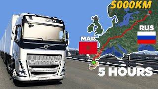 ETS2 Longest Road Train Delivery - Morocco to Russia | Euro Truck Simulator 2