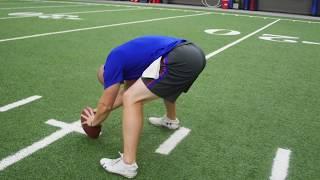 Reid Ferguson teaching Sal Capaccio how to Long Snap