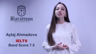 Aytaj's success with Barattson, IELTS band score 7.5