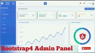 How to create responsive Admin Dashboard with Login page using bootstrap4 and font awesome.