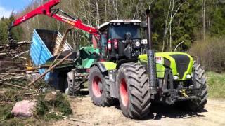 claas xerion 3800 med flishugg jenz 581  driver askaflis