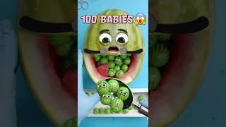 100 BABIES - Crazy Melon Fruitsurgery #shorts #fruitsurgery #cute