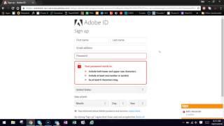 Creating an Adobe ID