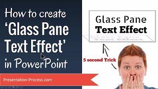 How to create Glass Pane Text Effect in PowerPoint