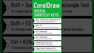 CorelDraw Useful Shortcuts  #learncoreldraw #graphicdesign #coreldesign #corel #graphicdesign