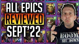 MUST WATCHALL EPICS REVIEWED BANNER LORDS TO SKINWALKERS! Feat Ash! | Raid: Shadow Legends