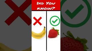 Is it true?                         3 facts you didn’t know   #shprts #facts #banana #strawberry