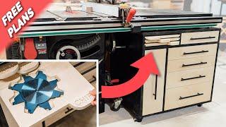 Table Saw Storage Cabinet || FREE PLANS How To Woodworking