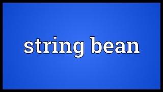 String bean Meaning