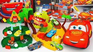 Disney Pixar Cars Unboxing Review | Lightning McQueen | Disney Pixar Car Dinosaur Playground Playset