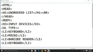 HTML Code for UnOrdered List - HTML Tutorial [Part 5]