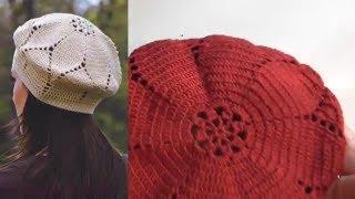 Берет крючком  Как связать и рассчитать берет Ч1  beret knitted