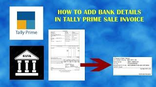 how to add bank details in tally prime sale invoice