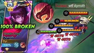 FINALLY NEW BEST 1 HIT BUILD FOR JUNGLE DYRROTH!! 100% BROKEN (MUST TRY) - MLBB