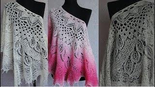 Готовые работы. Три шали Дикие Лебеди спицами. Knitting shawl