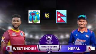 LIVE :Nepal vs West Indies WORLDCUP QUALIFIER 9th Match | WI VS NEP LIVE MATCH  | Live cricket match