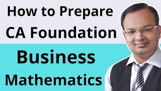 How to Prepare Business Mathematics | Important Chapters Of CA Foundation Maths #shorts