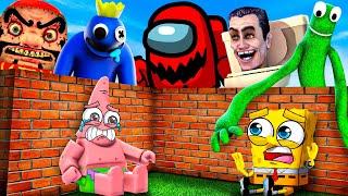 SPONGEBOB & PATRICK BUILD TO SURVIVE IN ROBLOX!