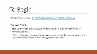 Linking an FMCSA Clearinghouse Account and Portal Account: Compliance Bites Video 4 of 4