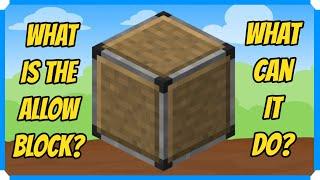 What Is The Allow Block & What Can It Do? Minecraft Bedrock Edition | #Minecraft #1man1game