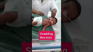 How to swaddle newborn baby||shorts