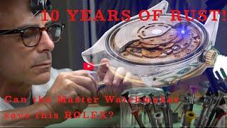 Rusted Rolex Datejust in a drawer for 10 years! Repair by WOSTEP Master Master Watchmaker