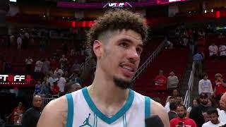 LaMelo Ball talks 34 POINTS & the first win of the season 