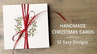 12 Easy DIY Christmas Card Ideas Ink + Watercolor