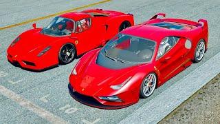 Ferrari 7X Design GTO Vision vs Ferrari Enzo at Mugello