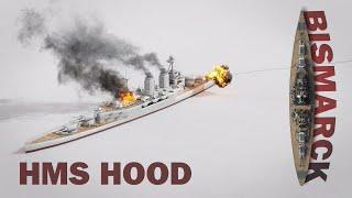 The Battle of Denmark Strait - HMS Hood vs Bismarck Animated 1941