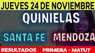 Quinielas Primera y matutina de Santa Fé y Mendoza, Jueves 24 de Noviembre