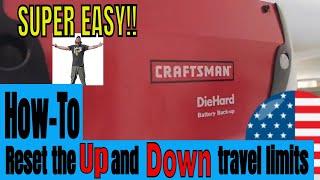 Craftsman Garage Door Opener Travel Settings | EASY How-To Video