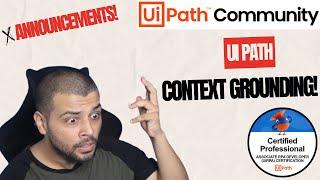 Announcement - UiPath Gen AI Context Grounding Launched! #uipathacademy #uipath #generativeai