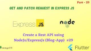 NodeJs: Rest API endpoint creation of Get and Update the profile data  || Get and Patch Request