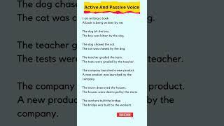 Active And Passive Voice | English Grammar #shorts #englishgrammar