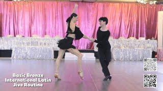 Basic Bronze International Latin Jive Routine by Mikhail Kolosov & Elina Semka