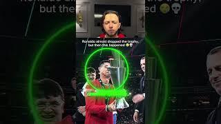 Ronaldo almost dropped the trophy but then this happened #football  #footballshorts  #ronaldo  #cr7