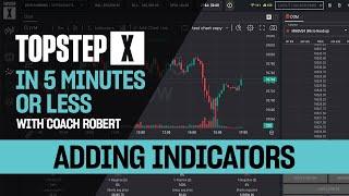 TopstepX - 5 Mins or Less | Adding Indicators