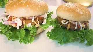 Chicken Patty Burger Recipe | Patty | McDonalds Style Patty Burger By Hira Khawaja